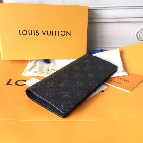 Louis Vuitton M61697 Brazza Wallet Monogram Eclipse Canvas