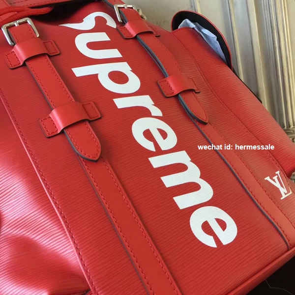 red supreme lv bag