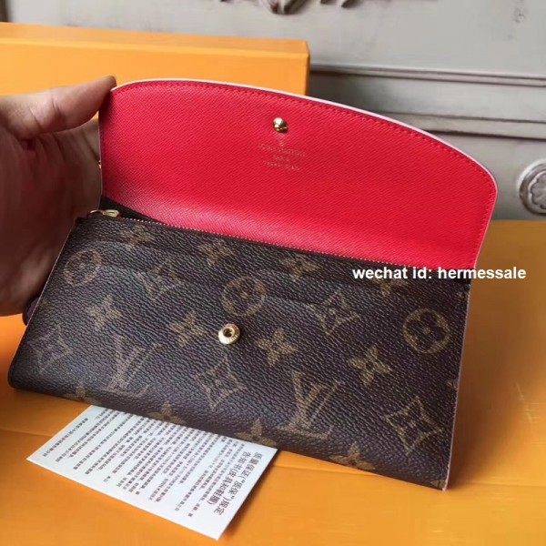 Louis Vuitton M62941 Monogram Canvas Emilie Wallet Rouge